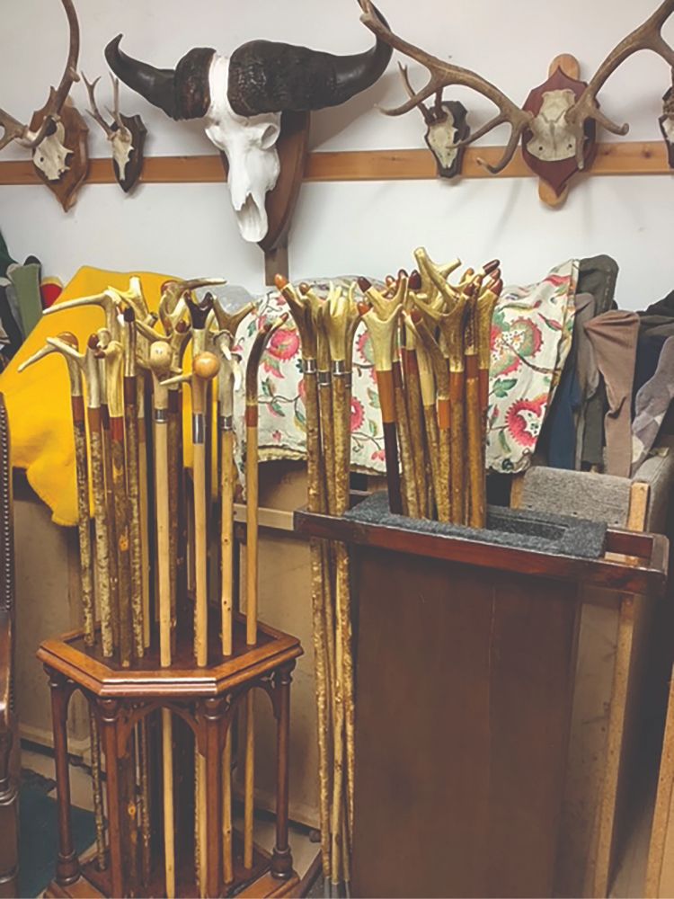 Jim Bunney's hand made walking sticks