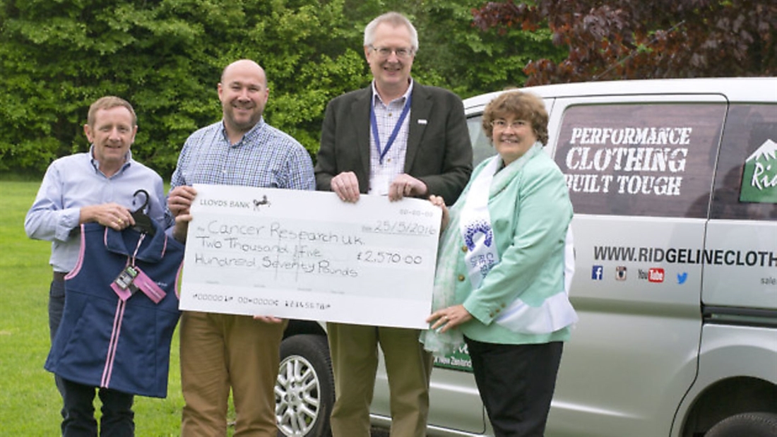 Sales of Ridgeline gilet raise £2,570 for cancer research