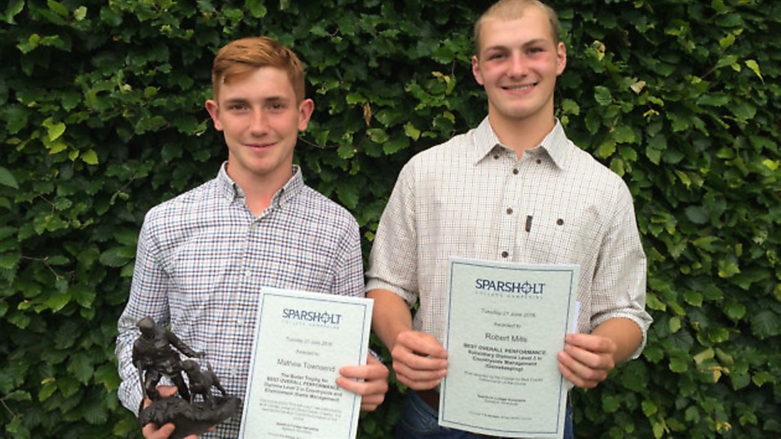 Future gamekeepers from Sparsholt College awarded for hard work