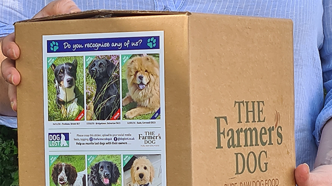 The Farmer&#8217;s Dog food brand partners with DogLost &#8220;missing&#8221; campaign