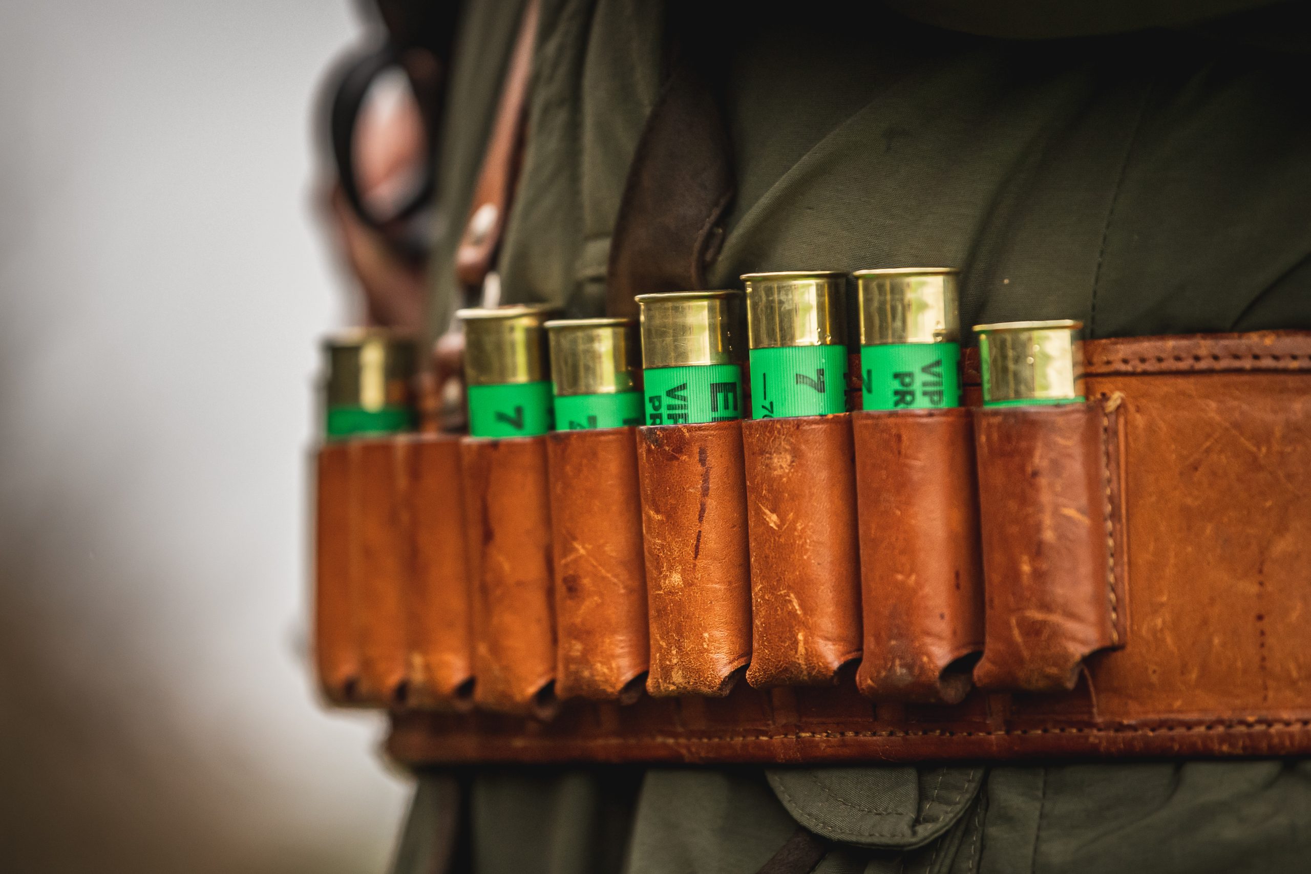 A full cartridge belt around a shooter