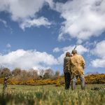 Simulated game shooting at great Tew Estate in the Cotswolds