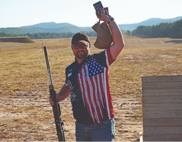 man in stars and stripes t shirt 